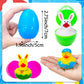 18 Pcs Prefilled Easter Eggs with Bunny Duckies,Bright Colorful Easter Eggs Filled with Rubber Duck,Squeeze Duckies Bunny Bathtub Toys for Easter