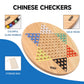 GSE Games & Sports Expert 15" Jumbo Oak Wood Chinese Checkers Board Game Set with Colorful Glass Marbles, Classic Strategy Family Board Game