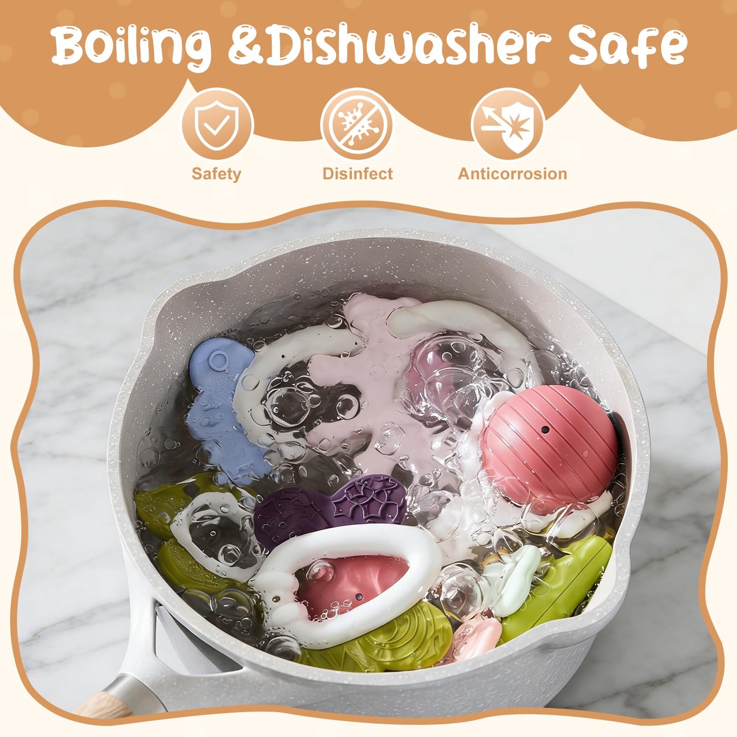 ENJOCASES Baby Rattles Teething Toys 3-6 Month Infant Toys 6-12 Months Teether Toy Babies Gift Teething Toys