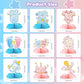 Gender Reveal Honeycomb Centerpieces Set - 9 PCS Baby Shower Table Decorations with Unicorn, Bear, Bottle, Pacifier & Crown Designs, Includes Clear