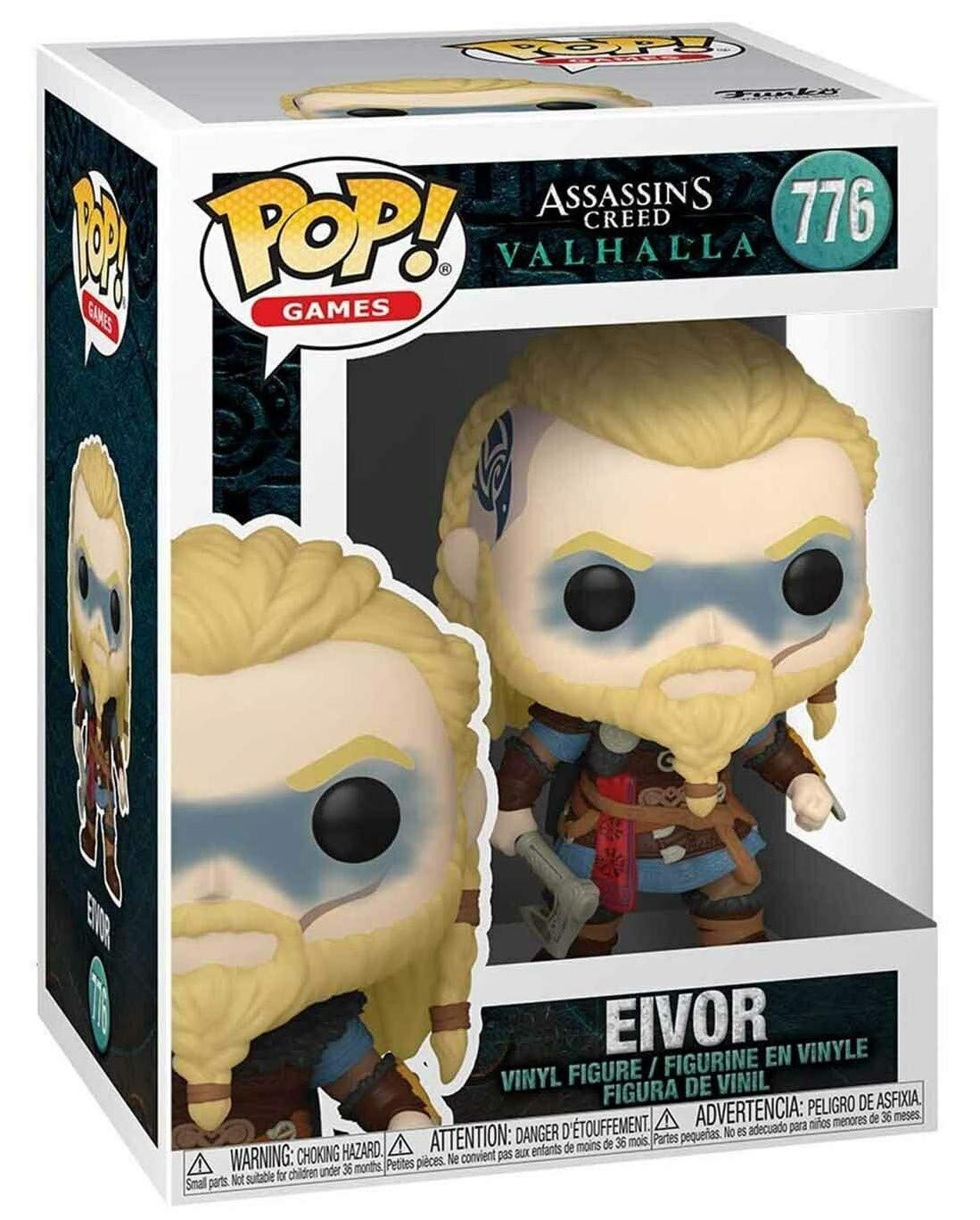 Funko Pop! Assassins Creed Valhalla - Eivor Vinyl Figure (Bundled with Compatible Box Protector Case), Multicolor, 3.75 inches