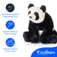 The Petting Zoo Panda Stuffed Animal Plushie, Gifts for Kids, Earth Keeperz Wildlife Animals, Zoologee Black Panda Plush Toy, 12 inches