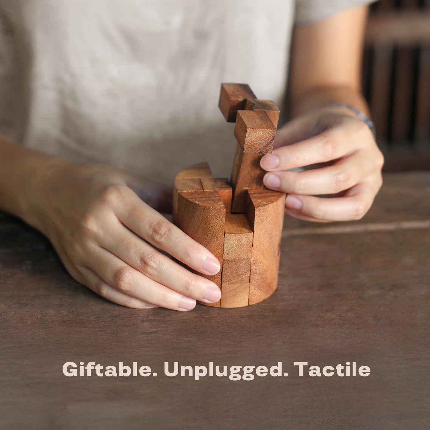 Powder Keg: 3D Wooden Puzzles Brain Teasers for Adults Interlocking Mechanical Handheld Mind Logic Puzzles Unique Gift for Christmas and Birthdays