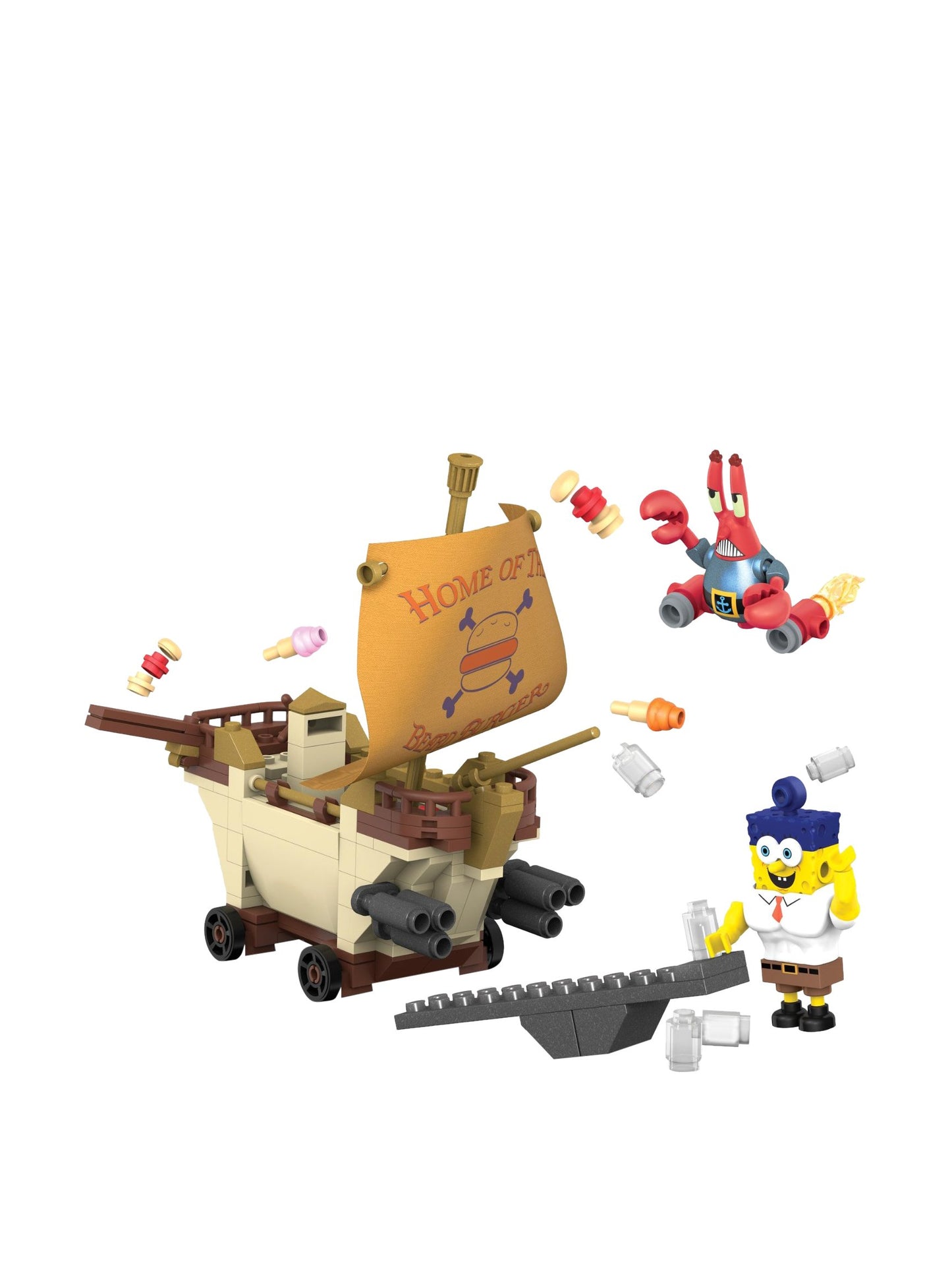 Mega Bloks Spongebob Burgermobile Showdown Building Set