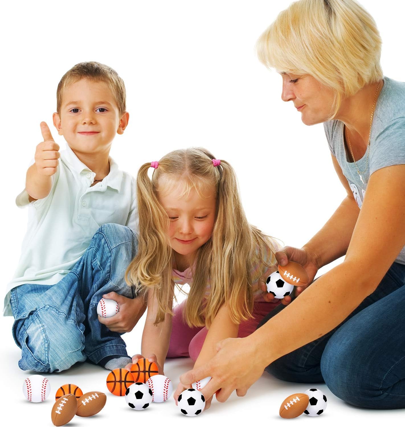 Fulanfudi 24 PCS Soccer Cupcake Toppers Foam Mini Soccer Stress Ball Soccer Ball Cupcake Picks Football Theme Cake Topper for Kids Stress Relief