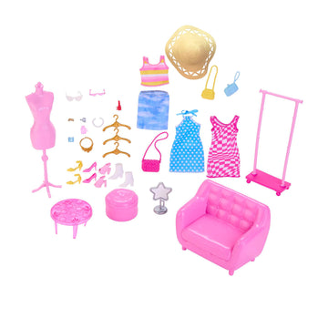 Barbie Stylist and Wardrobe Doll with Fashion Accessories, Toy +3 Years (Mattel HPL78)