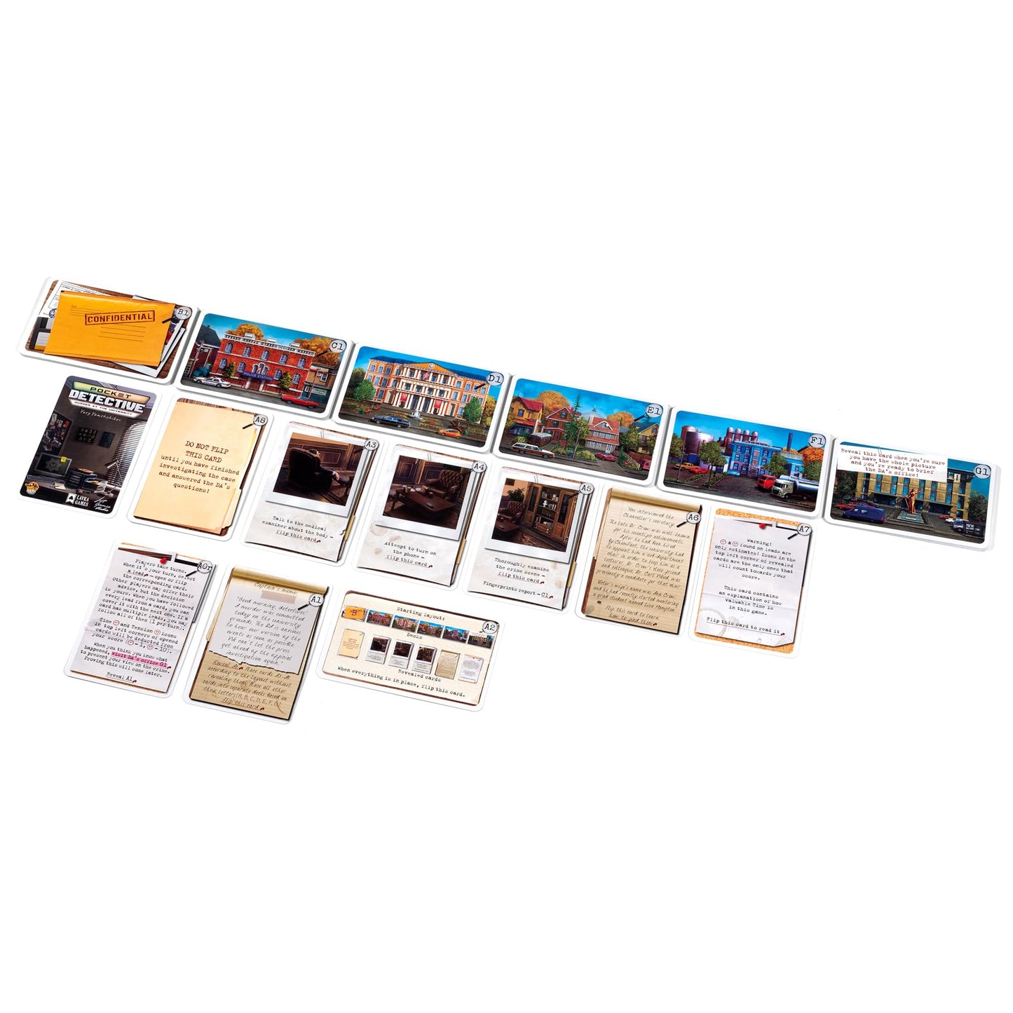 Pocket Detective Season 1 Card Game - Solve Intriguing Mysteries Anywhere! Cooperative Game for Kids and Adults, Ages 14+, 1-6 Players, 45-60 Minute