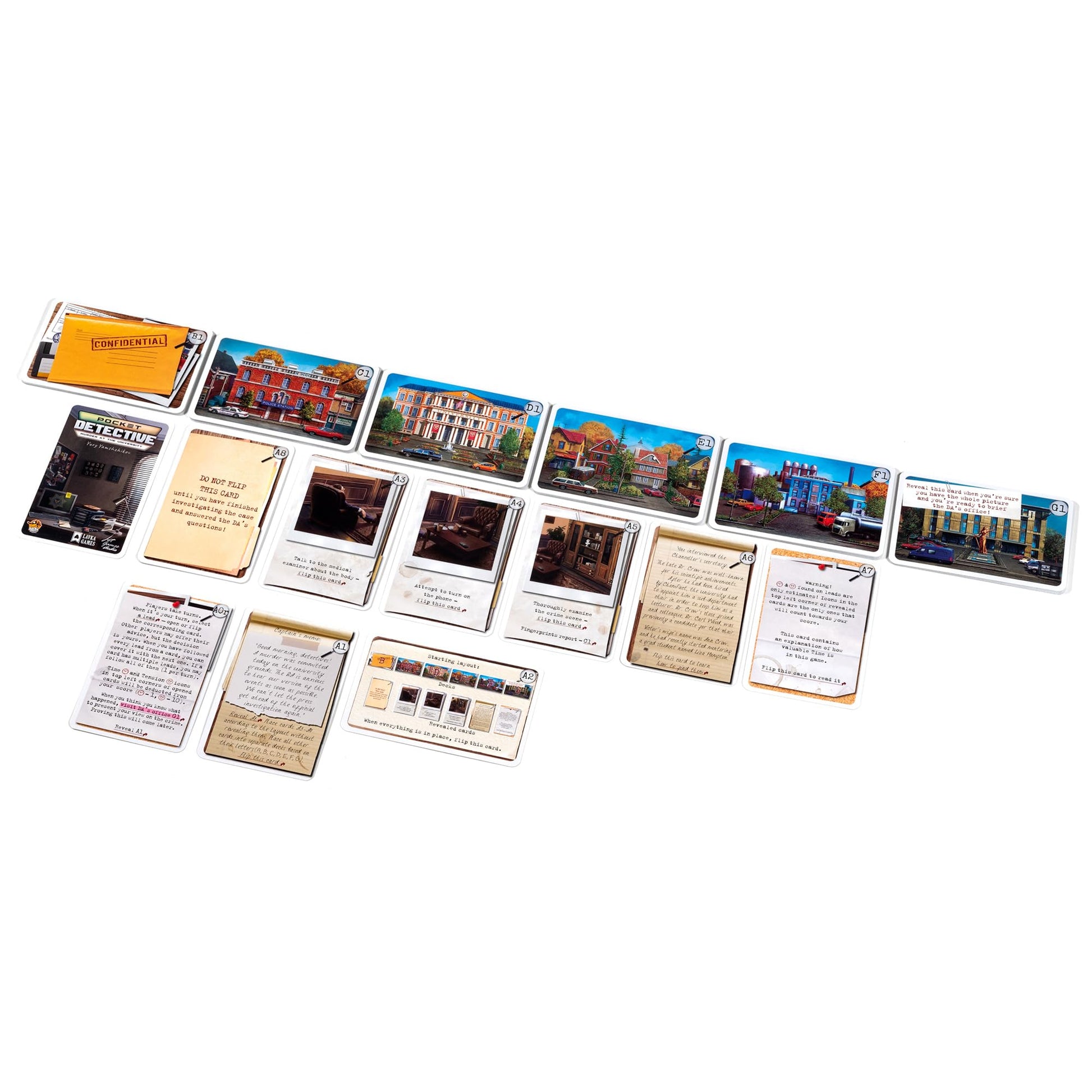Pocket Detective Season 1 Card Game - Solve Intriguing Mysteries Anywhere! Cooperative Game for Kids and Adults, Ages 14+, 1-6 Players, 45-60 Minute