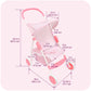 Badger Basket Folding Doll Umbrella Stroller for Dolls Up to 18 Inches - Lightweight, Compact Doll Stroller with Safety Belt, Pink and White Design