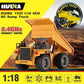 kkny Remote Control Construction Dump Truck Toy 2.4G RC 6 Channel Bulldozer 4 Wheel Driver Mine Construction Alloy Metal Vehicle Truck 1:18 with 2