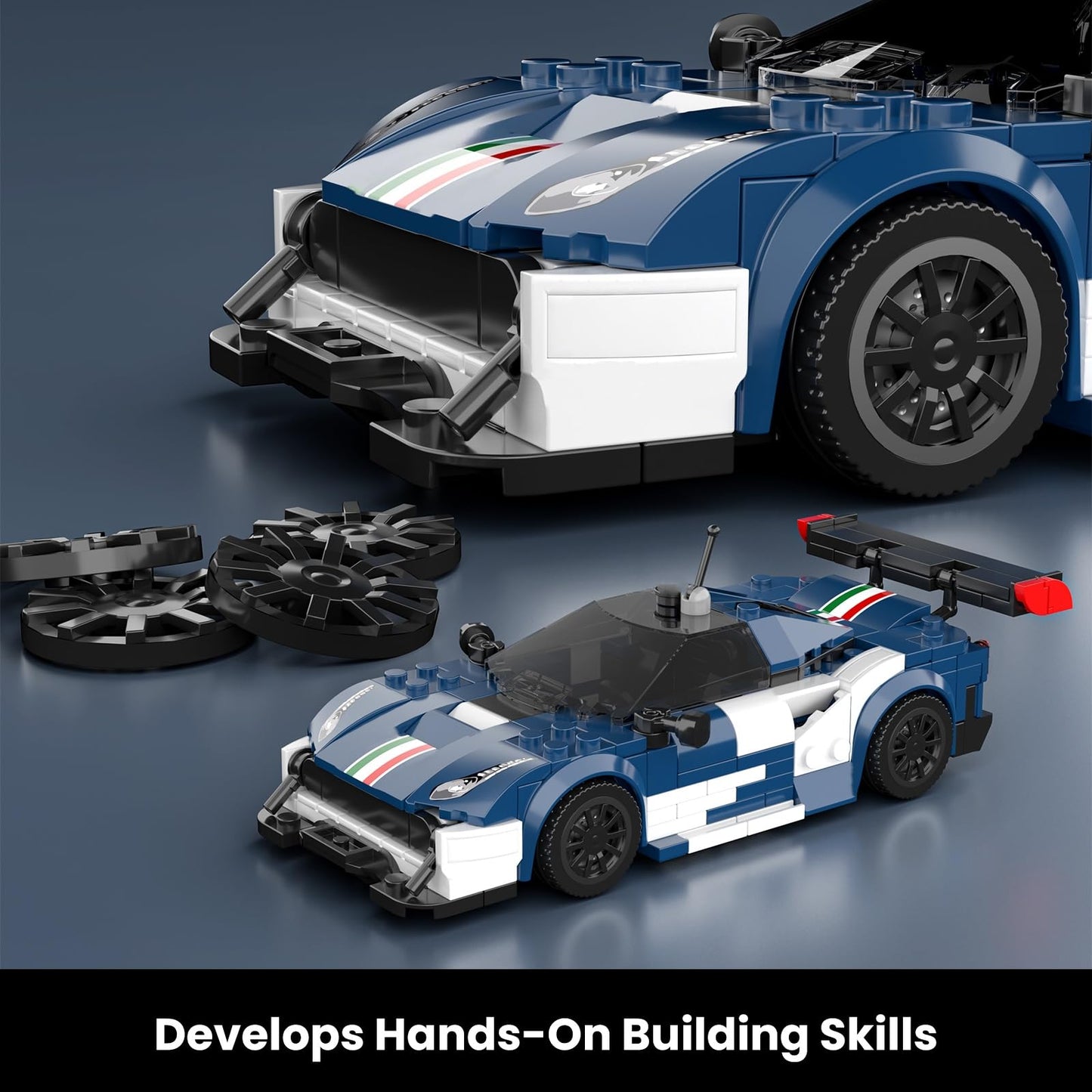 Mould King F488 Classic Sports Car Building Kits, MOC Racing Car Toys Model, Vehicle Blocks Set Suitable for Boys to Build, House Decoration Gifts
