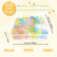 Uignstr 120PCS Luminous Mini Resin Animals Glow in Dark Variety Pack, with Storage Box & 200 Nano Dots, Fairy Garden Micro Landscape Dollhouse Pool