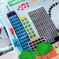 Baby Jack & Co 8x8” Learning Lovey Atlanta Georgia Tag Toys for Babies - Baby Crinkle Toys - Soft & Safe - Learn USA Cities and Shapes - Ideal Baby