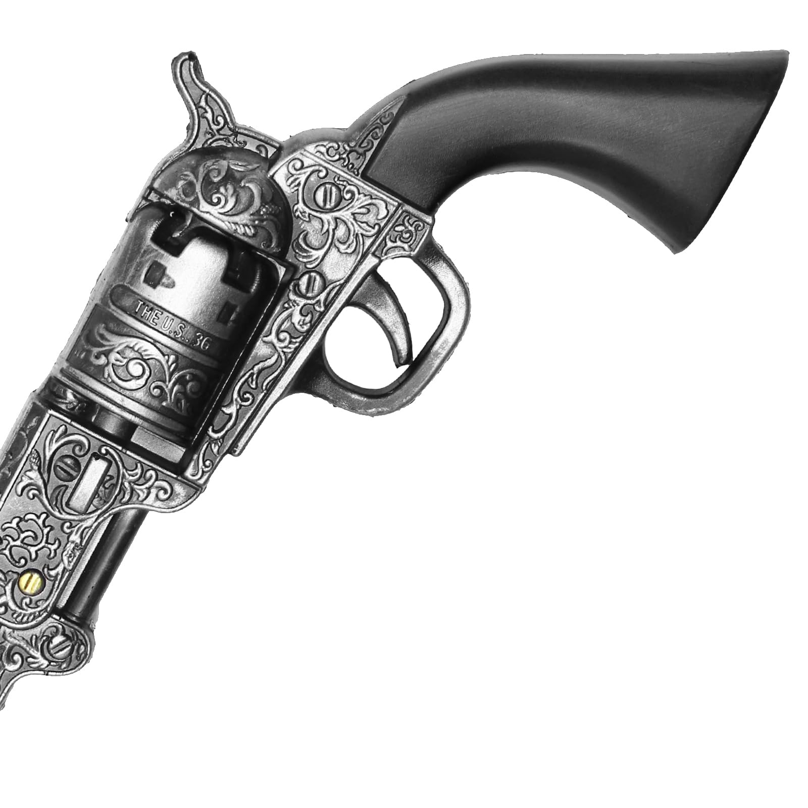 13-Inch Decorative Western Classic Revolver Style, Body SMB-110 with Ornate Engravings, Suitable for Decoration, Collecting, Costuming and Cosplay