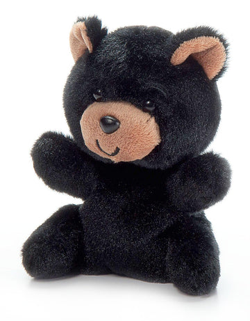 The Petting Zoo Black Bear Stuffed Animal Plushie, Gifts for Kids, Nuggetz Wildlife Animals, Bear Panda Plush Toy, 6 inches
