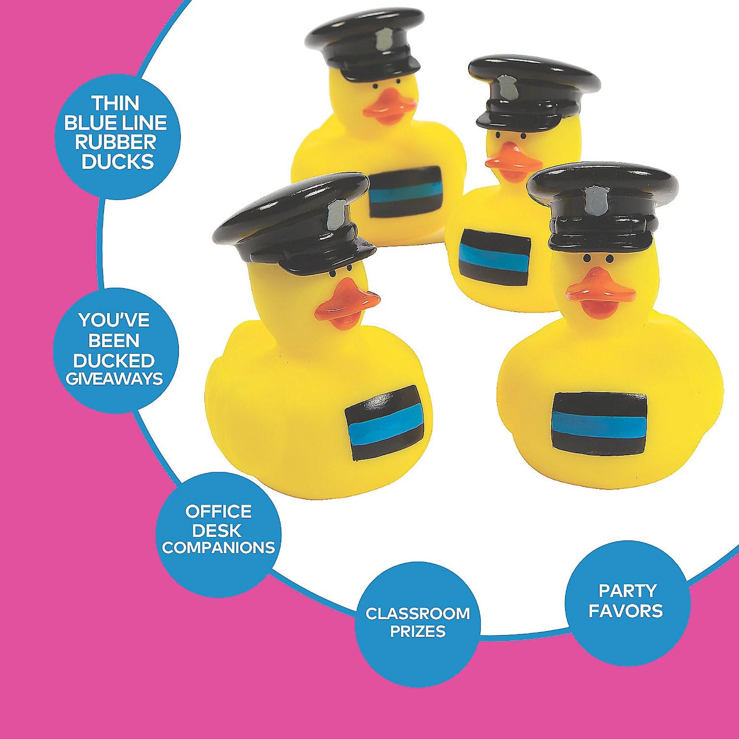 Fun Express Police Rubber Ducks 12 Pack