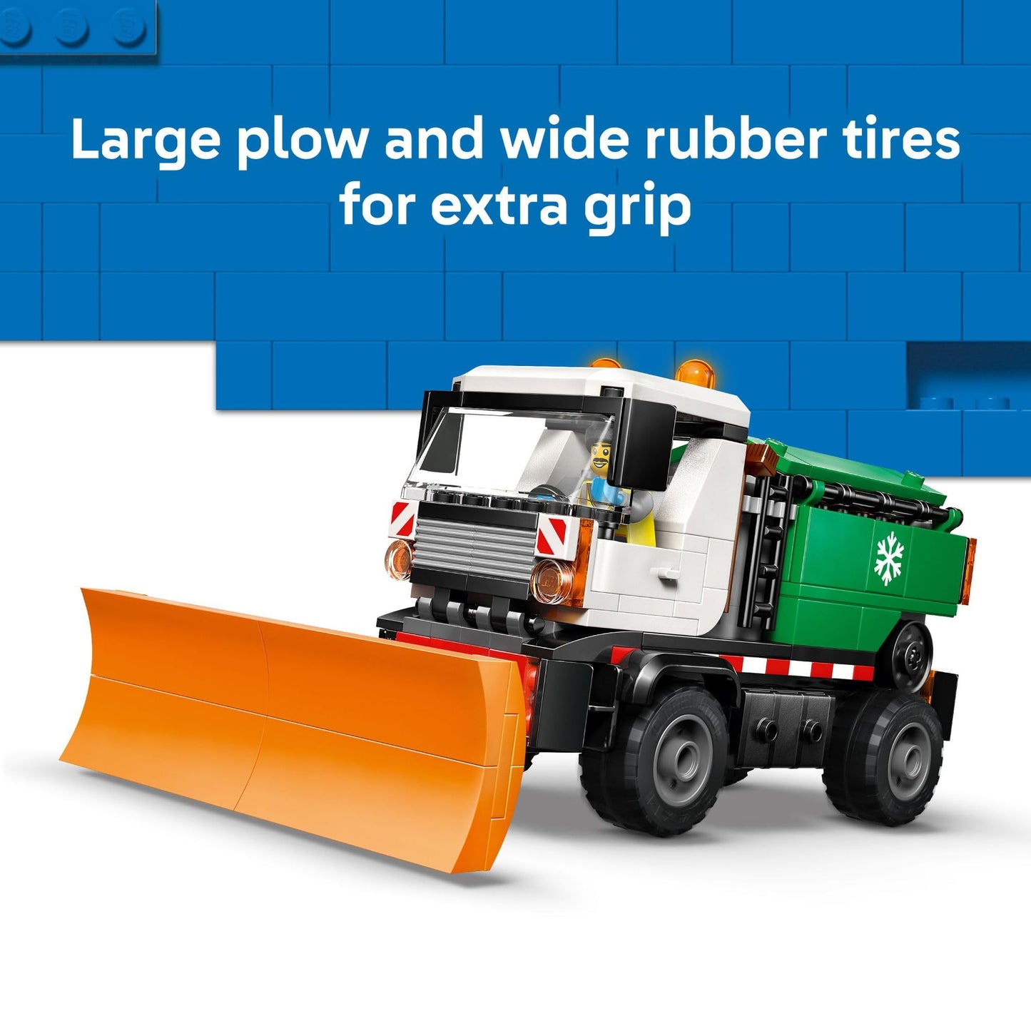 LEGO City Snowplow Truck Building Toy for Kids - Pretend Play Vehicle for Boys & Girls, Ages 5+ - Toy Truck W/Movable Plow & Driver Minifigure - Gift