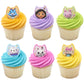 DecoPac DreamWorks Gabby's Dollhouse Rings, 72 Cupcake Decorations Featuring Gabby, Pandy Paws, Irresistible Kitty Characters, and Super Fun