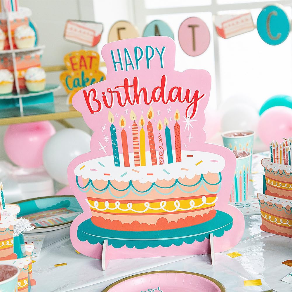Fun Express Eat Cake Centerpieces - 3 Pc