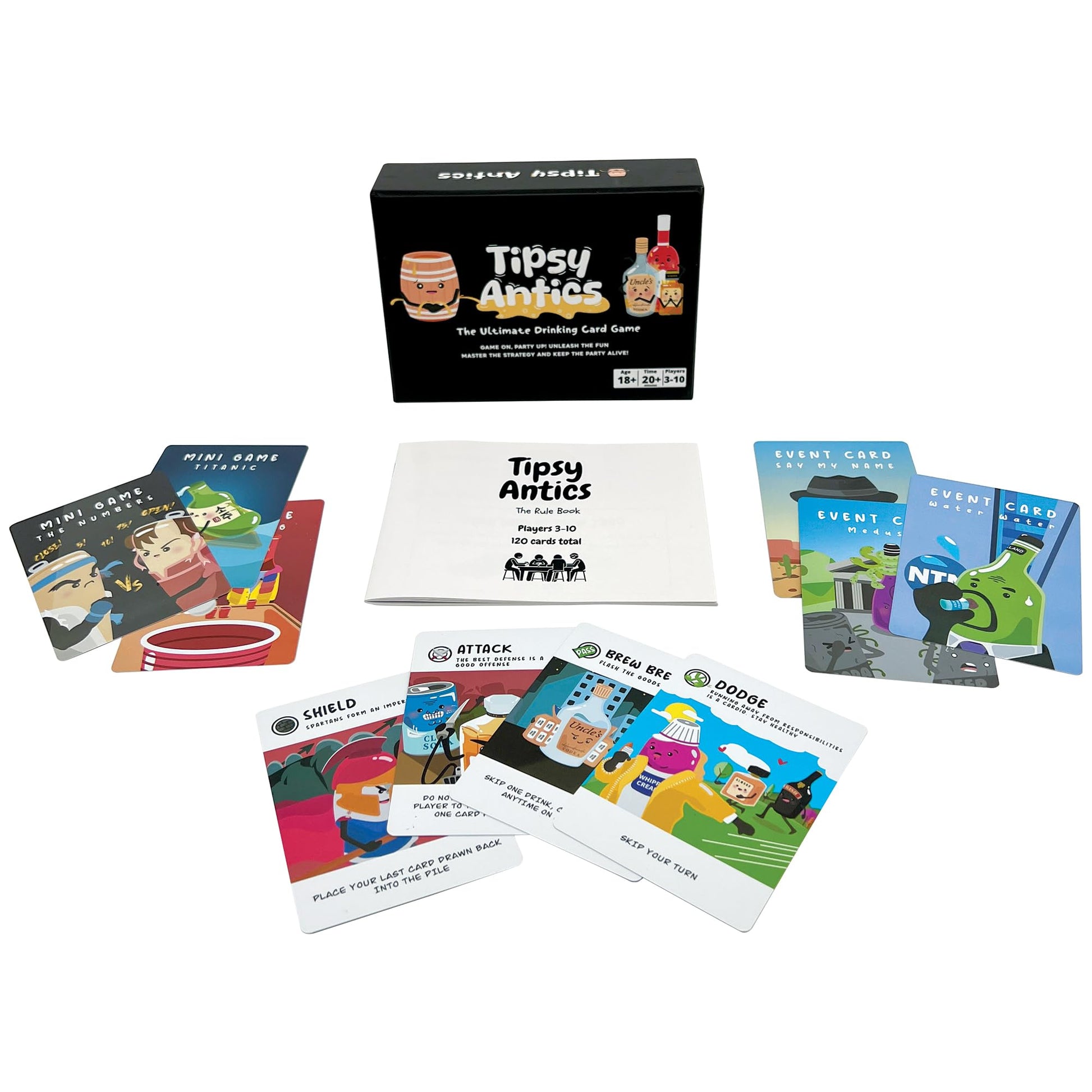 Tipsy Antics: The Drinking Card Game for Adults - Hilarious Party Game for House Parties, Pre-Games & Groups