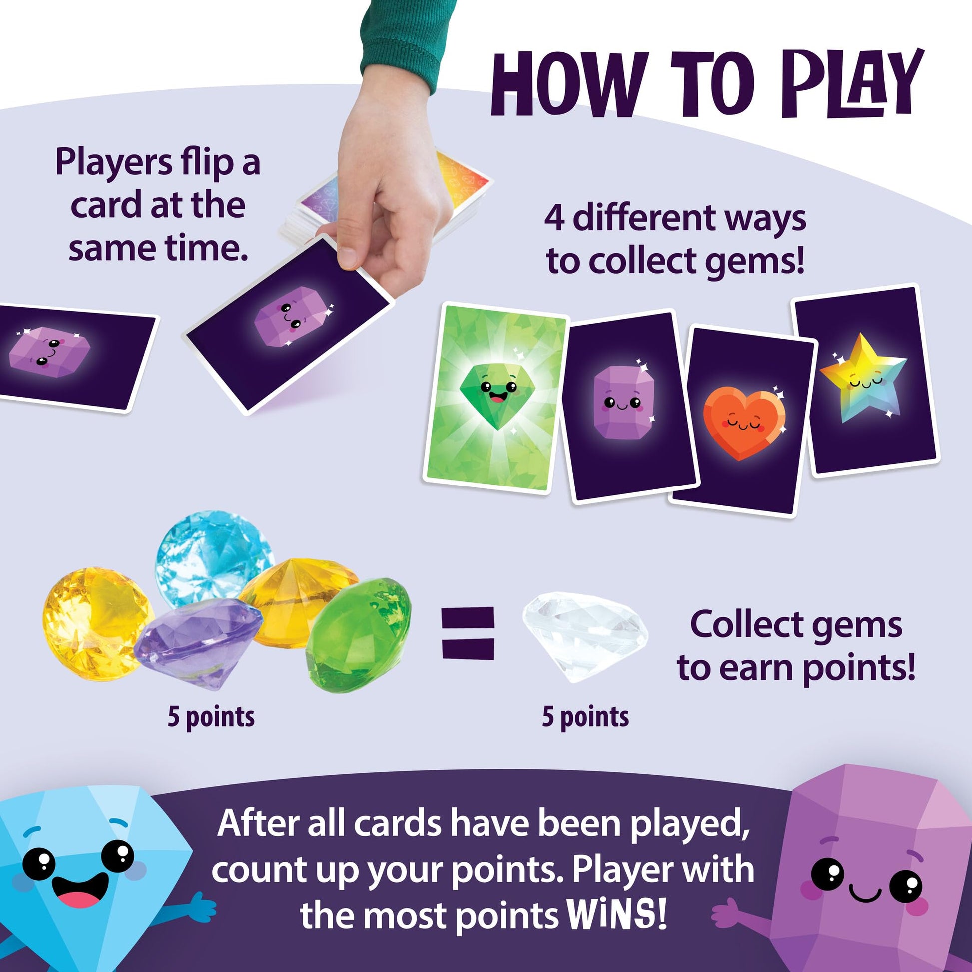 MindWare Best Gems Family Game for 5 Year Olds and up - Match Giant Gems to Earn Points, 2 to 4 Players