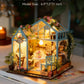 DIY Miniature House Kit for Adults, Teens and Beginners, Mini House Building Kit with Furniture and LED Lights, Wooden Dollhouse Kit Decoration