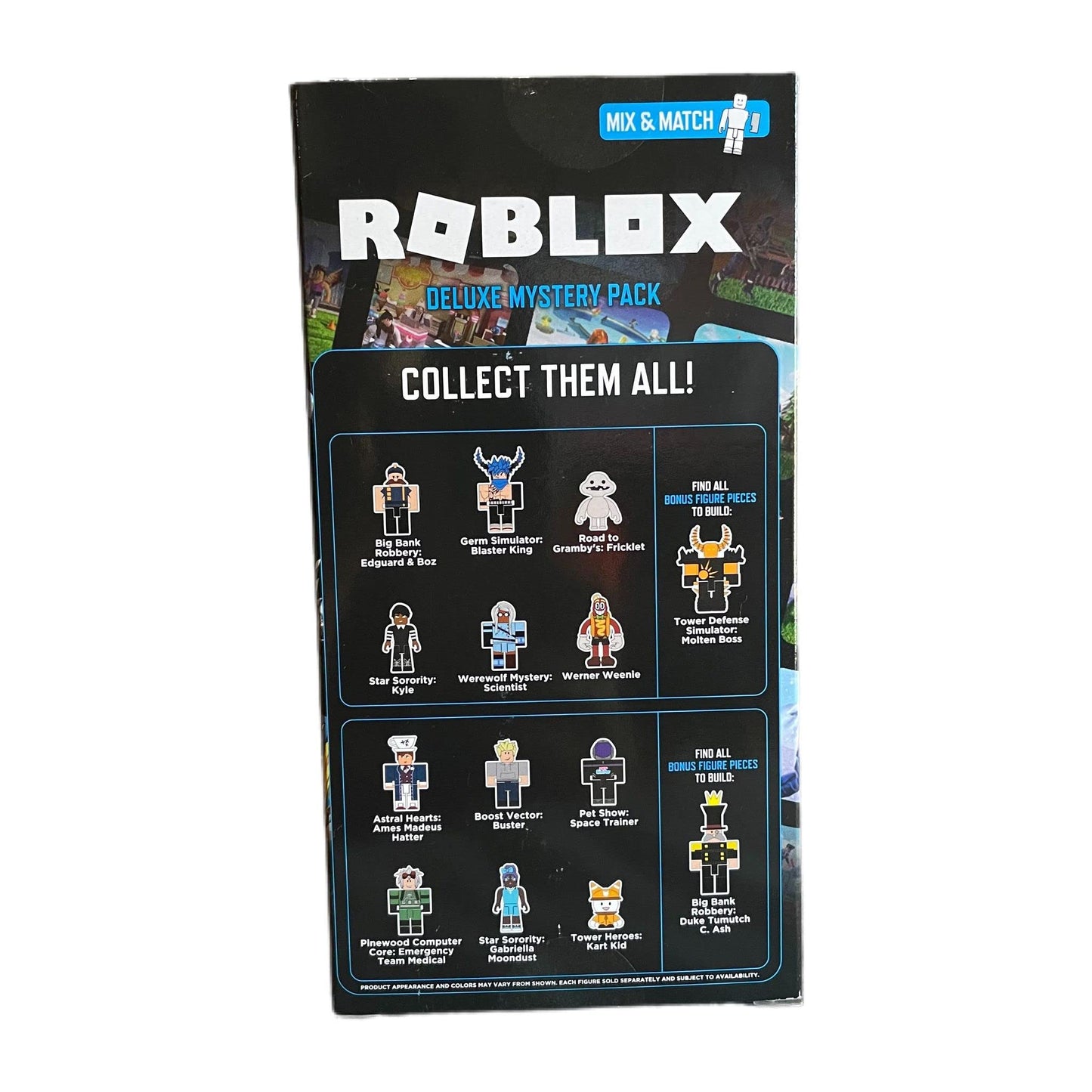 Roblox Deluxe Mystery Pack Action Figure Series 1 - Includes Exclusive Virtual Item (Choose Figure) (Big Bank Robbery: Edguard & Boz)
