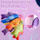 BAHIAKLO Montessori Toys for 1 Year Old Girl Gifts, Pink Cloth Fishing Toy for Toddler 1-3, Fine Motor Skills Toy Sorting Learning Baby Toys 6-12-18