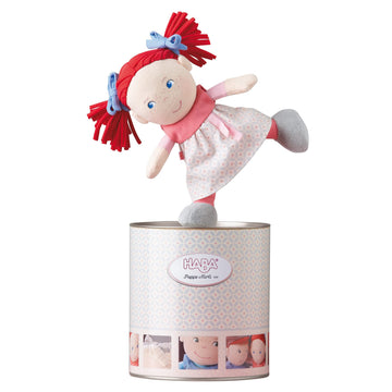 HABA Soft Doll Mirli 8" - First Baby Doll with Red Pigtails for Ages 6 Months and Up.