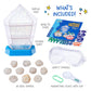 Wow in The World - 10 Real Break-Open Crystal Geodes with Display Case - Bonus Goggles & Magnifying Glass, Companion Audio Content, STEM Toy for Boys