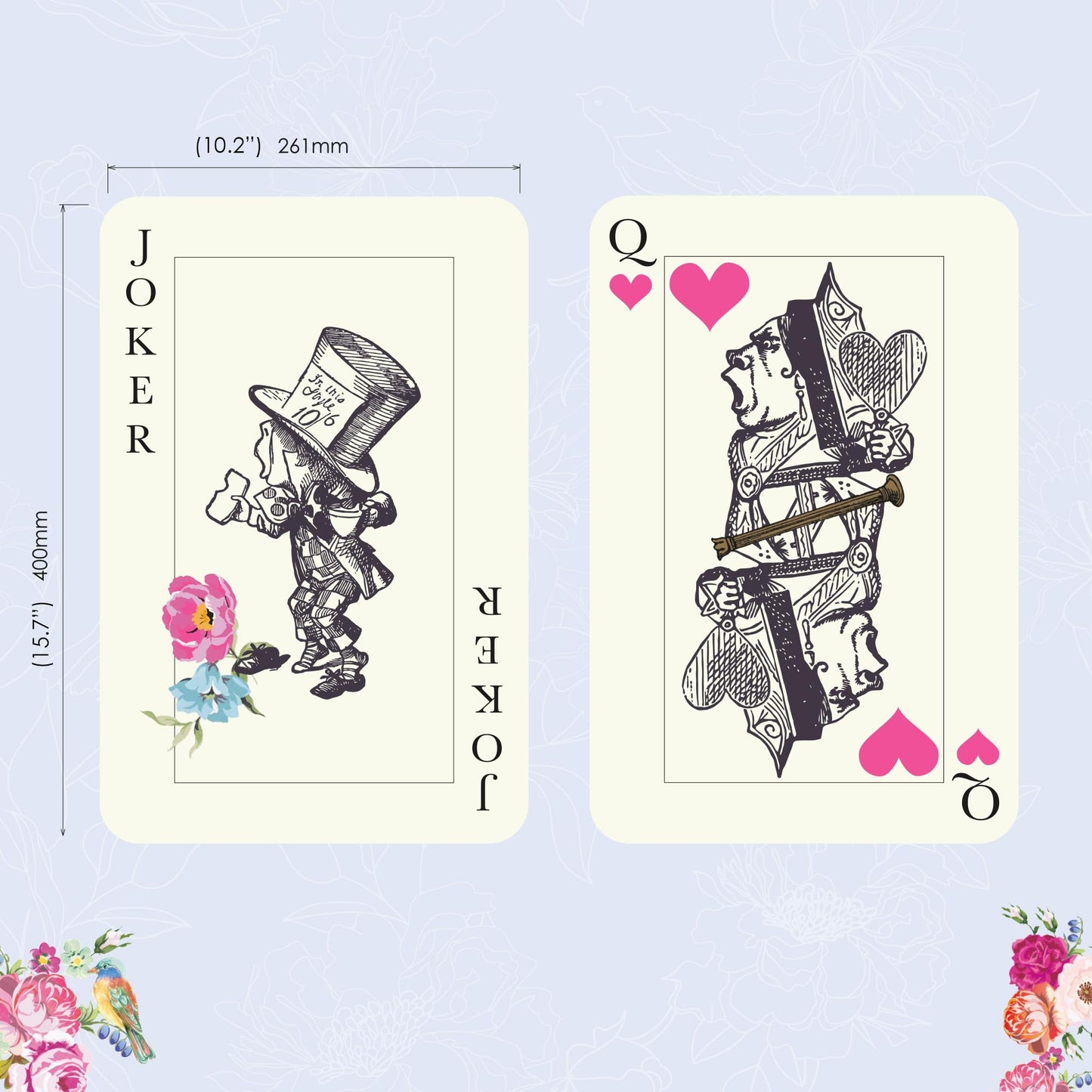 Talking Tables 8 x Oversized Alice in Wonderland Party Decoration Alice Decor Room Props for Afternoon Tea, Mad Hatter Tea Party Decorations