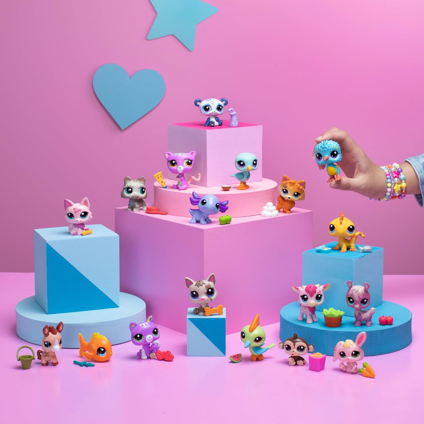 Littlest Pet Shop - Pet Surprise Display, 18 Pet Collector Set - Series 2 - LPS Gen 7, Authentic Mystery Figures, Surprise Collectible Kidult Toy