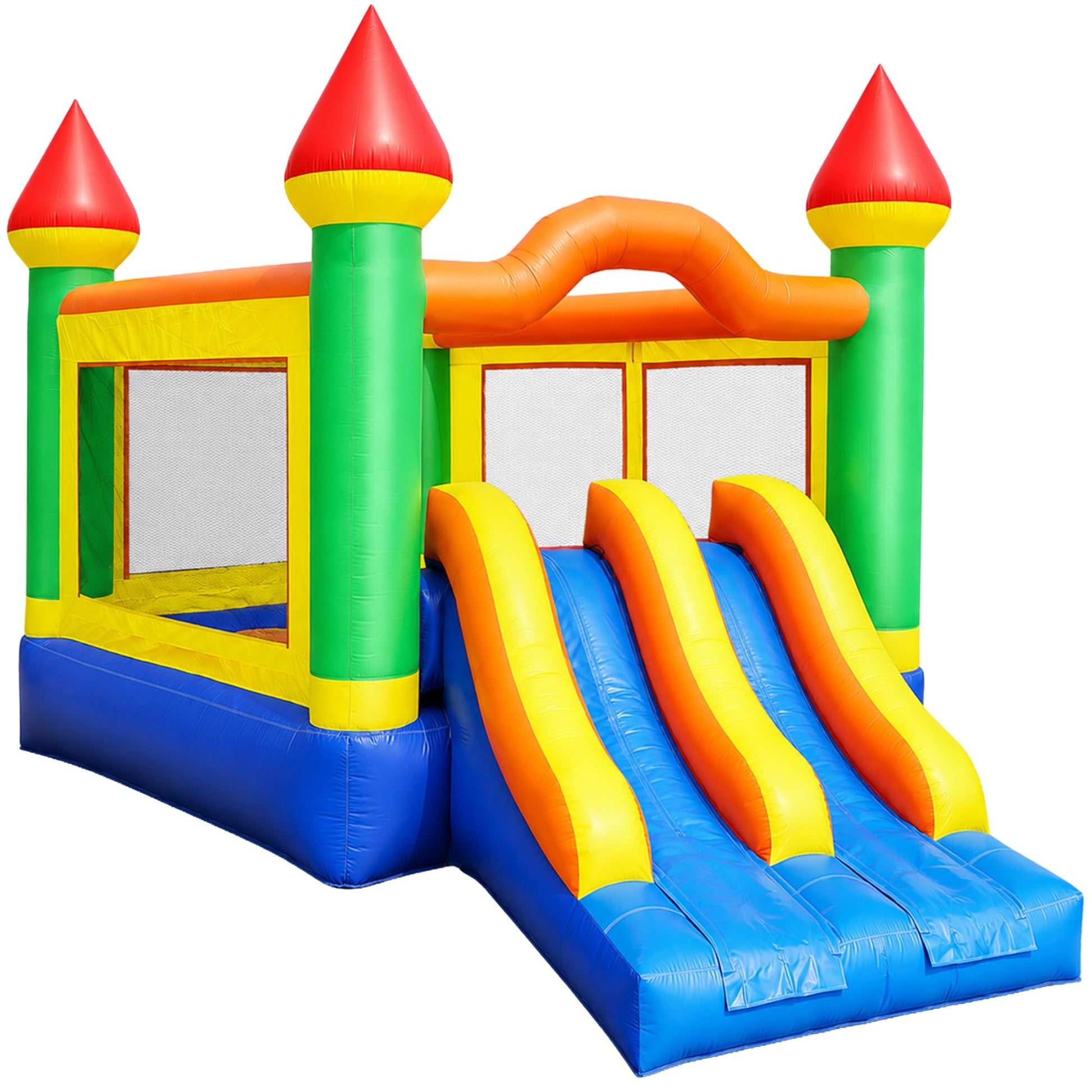 Inflatable HQ Commercial Bounce House Mega Double Slide Climbing Wall 100% PVC Inflatable Only