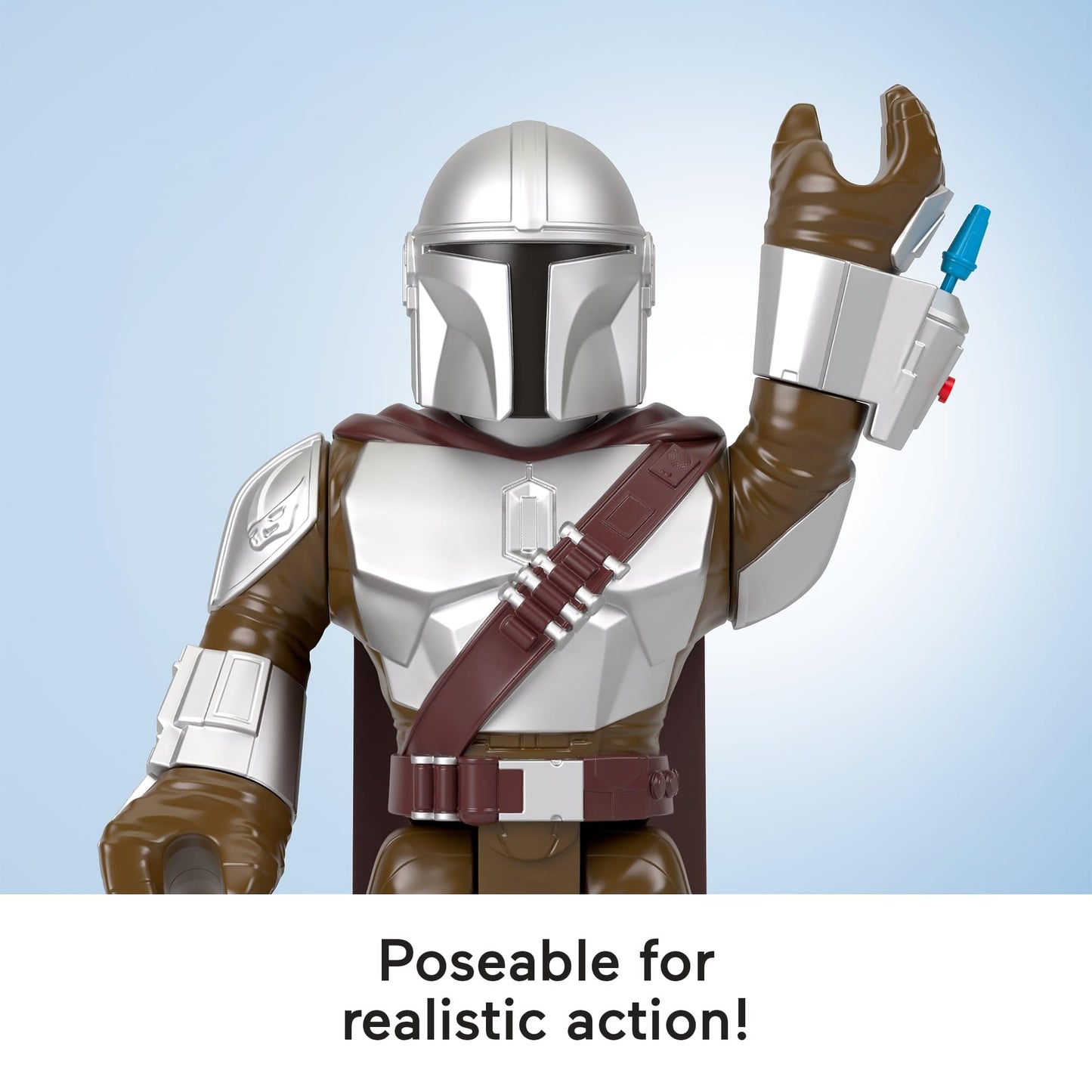Fisher-Price Imaginext Star Wars Toy The Mandalorian XXL Figure, 16+ Inch Tall Poseable Character with Launcher for Kids Ages 3+ Years