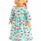 Santa and Penguin Christmas Nightgown for 18-Inch Dolls | Premium Quality & Trendy Design | Dolls Clothes