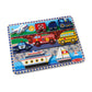 Fresh Start Chunky Puzzle 6pcs 12"X9"-Vehicles