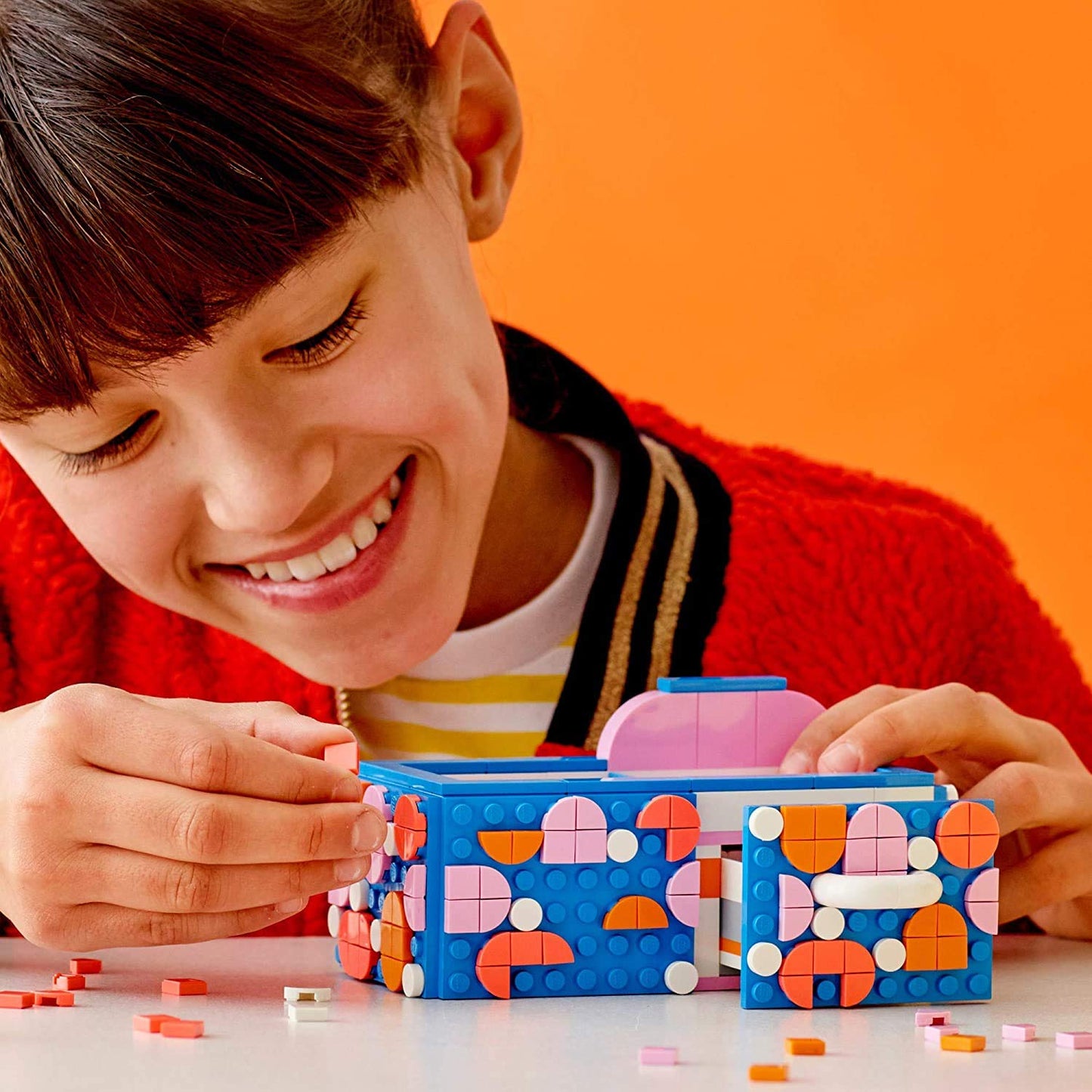 LEGO DOTS Desk Organizer 41907 DIY Craft Decorations Kit for Kids who Like Designing and Redesigning Their Own Room Decor Items to Use, Makes a Fun