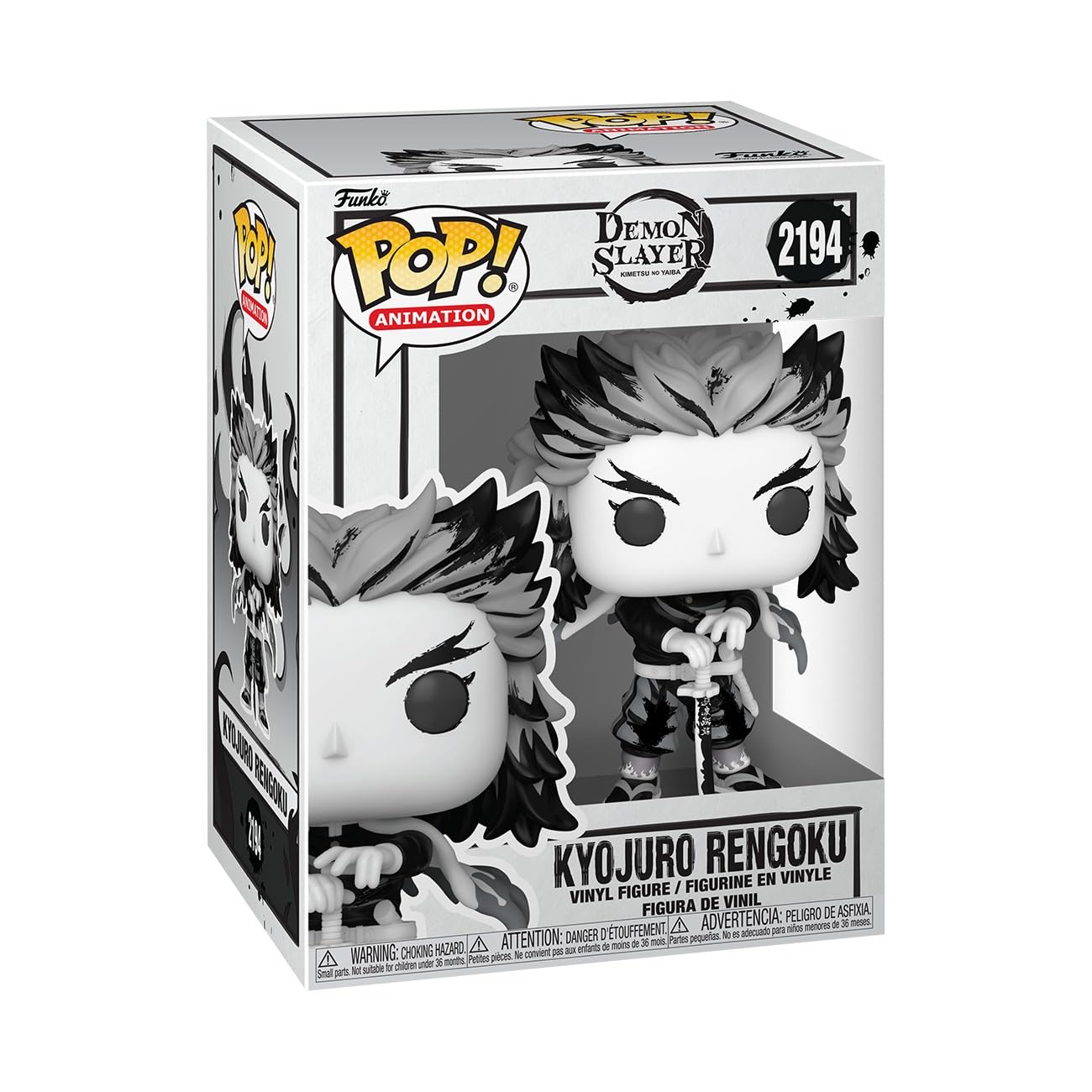 Funko Pop! Animation: Demon Slayer - Rengoku - Sumi-Ink - Collectable Vinyl Figure - Gift Idea - Official Merchandise - Toys for Kids & Adults - Anime