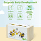 PlanToys® Road Construction Set Wooden Montessori Imaginative and Fine Motor Play Toy | Coordination, Creativity and Social Skill Building Activity |