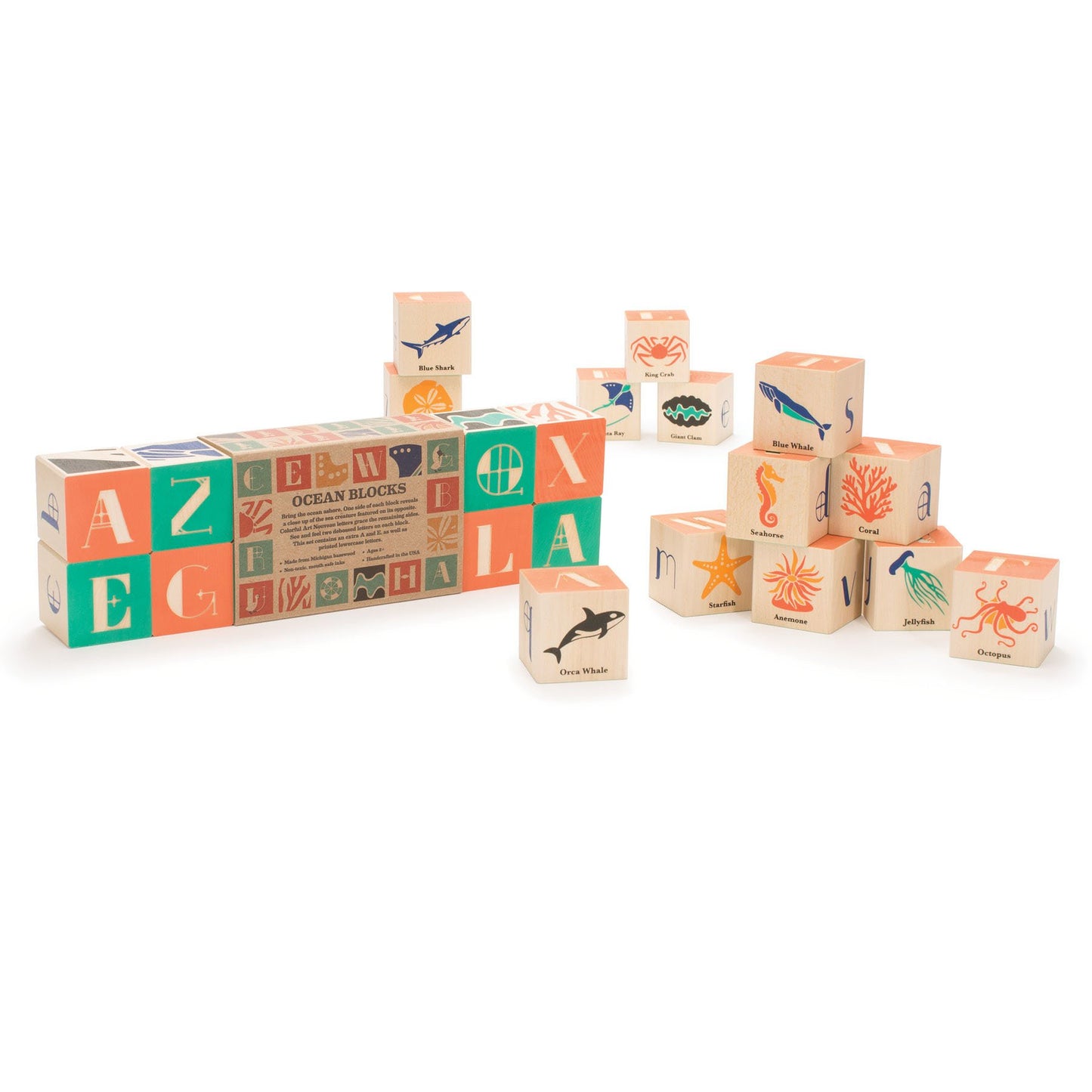Uncle Goose Ocean Blocks - Made in The USA