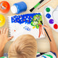 Kids Painting Set, Washable Paint for Kids 6 Colors, Painting Smock, Non Toxic Tempera Paint 2 oz Each, Paints for Toddlers Art, Craft, Home Finger