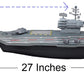 Toy Essentials 27 Inch Aircraft Carrier with Fighter Jets Vehicles