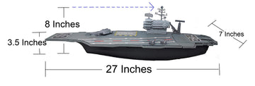 Toy Essentials 27 Inch Aircraft Carrier with Fighter Jets Vehicles