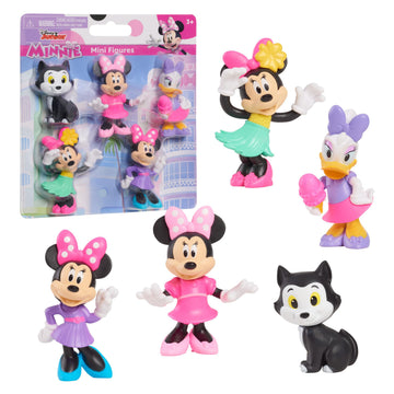 Just Play Disney Junior Minnie Mouse Mini Figures 5 Pack, 1.75" to 2.75" Tall; Toys for Kids Ages 3+