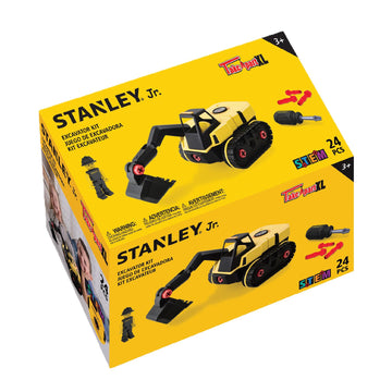 STANLEY Jr. Take Apart Cement Mixer Kit for Kids TT003-SY: Children’s 23 Piece Yellow STEM Construction Toy Truck with Figure Screwdriver Bolts, Ages