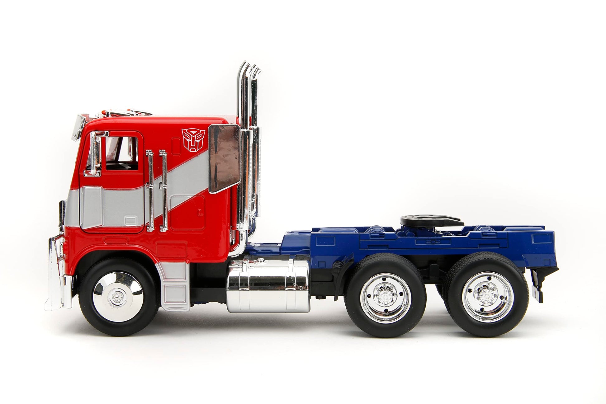 Jada Transformers Rise of The Beast 1:24 Optimus Prime w/Robot On Chassis Die-Cast Car, Toys for Kids and Adults