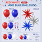 Red White and Blue Balloons Garland Arch Kit, 5 10 12 18 inch Red White Blue Confetti Latex Balloons for 4th of July Graduation Baseball Birthday