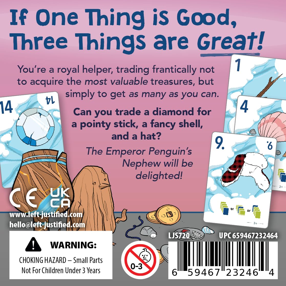 Left Justified Frozen Shinies - A Clever Little Card Game About Penguins - Game Night Fun for Kids, Teens, Adults, Families, and Friends - Boys and