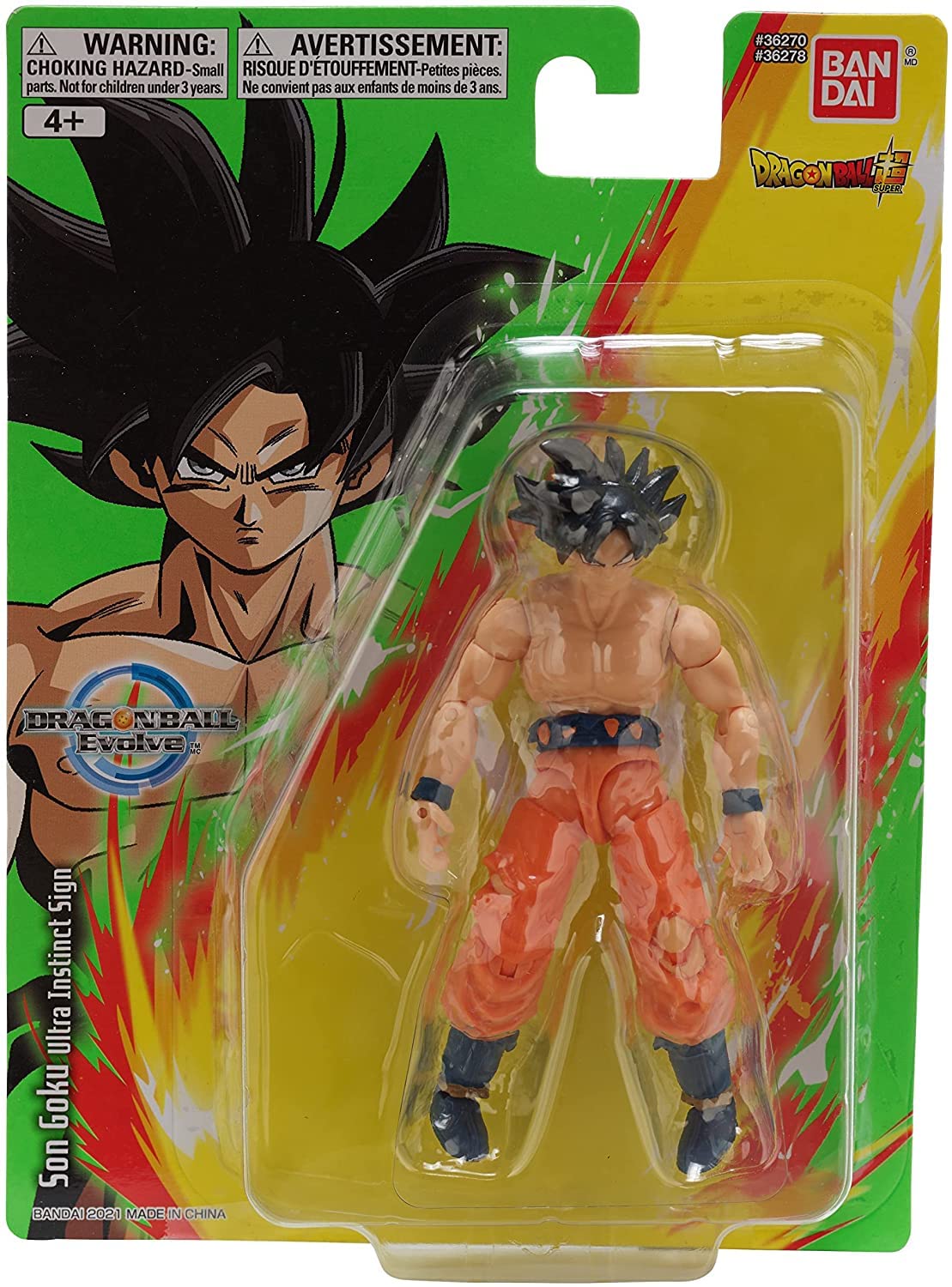 Bandai Namco - Dragon Ball Super - Ultra Instinct Goku, Dragon Ball Evolve 5" Action Figure