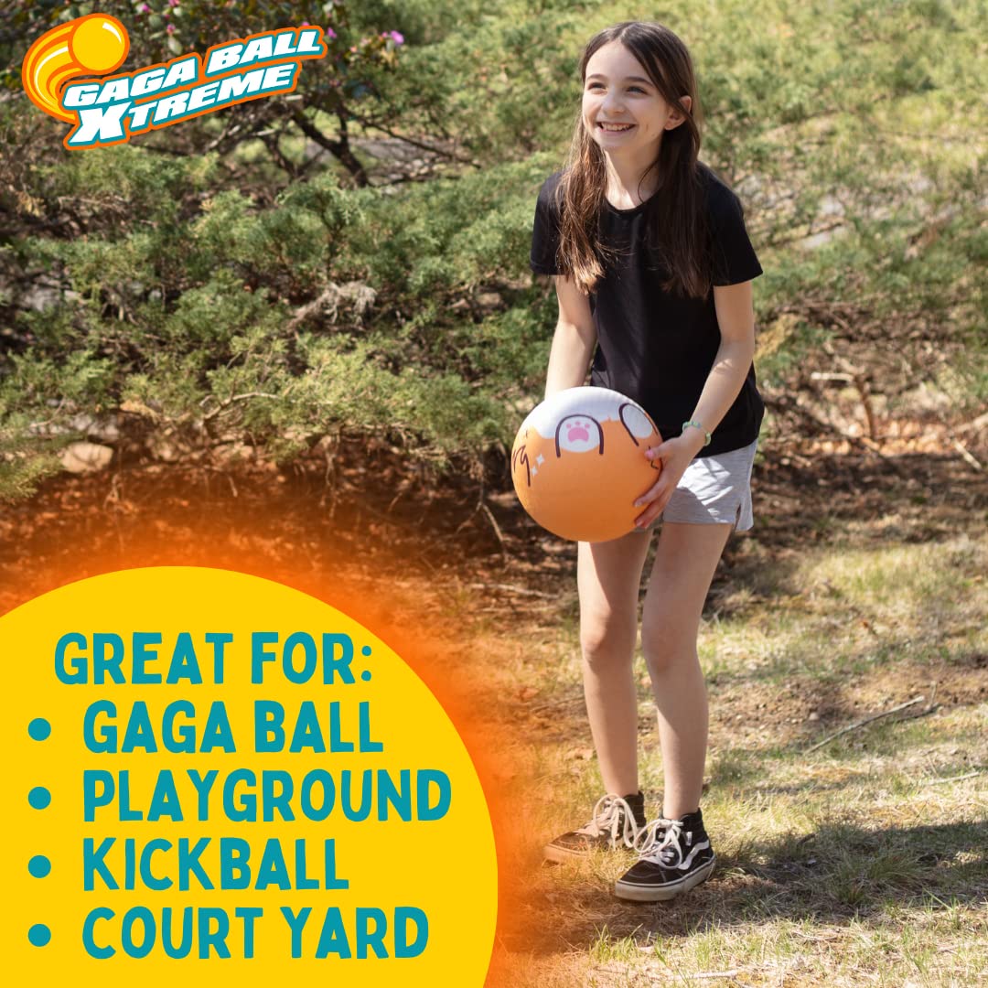 SCS Direct Playground Balls, 8.5 in Rubber Gaga Balls with Air Pump, 2 Pack